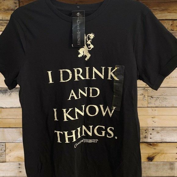 Game of Thrones “I Drink and I Know Things” Tshirt - Picture 1 of 3